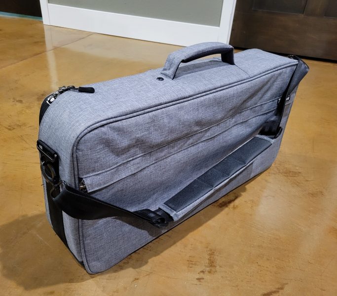 a gray fabric carrying case for groundwater models